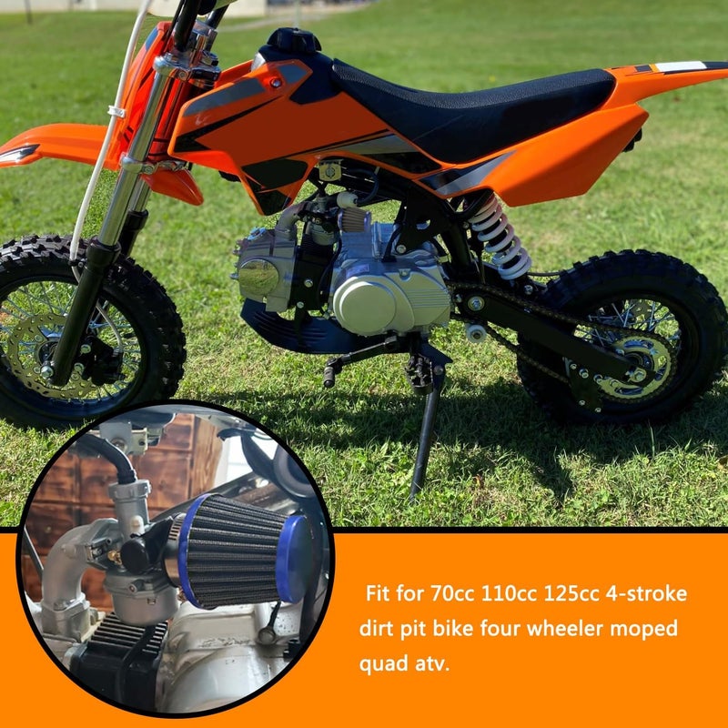 HOLATO PZ22 Carburetor Carb Air filter Throttle Handle Grips Cable Kit for 110cc 125cc XR50 CRF50 CRF50f CRF110 TaoTao DB14 DB24 SSR110 SSR125 Coolster Apollo Pit Dirt Bike Chinese 4 Wheeler ATV Blue - Image 2